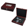 Rosewood Finish 5 Piece Wine Tool Gift Set